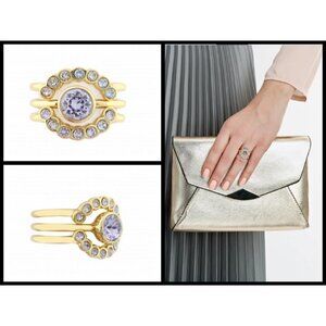 💕TED BAKER💕 Crystal Stacking Ring Light Blue